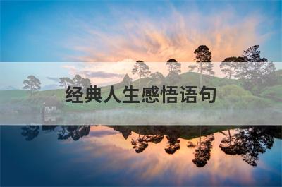 经典人生感悟语句
