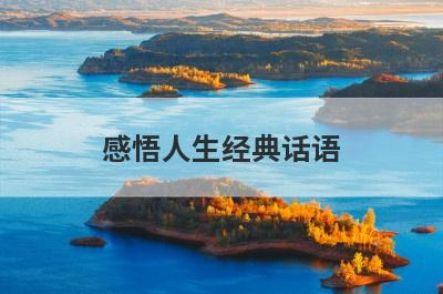 感悟人生经典话语