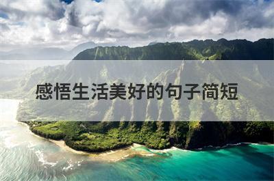 感悟生活美好的句子简短