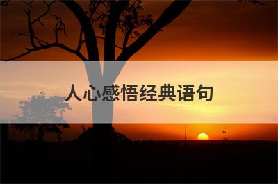 人心感悟经典语句