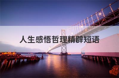 人生感悟哲理精辟短语