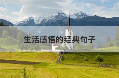 生活感悟的经典句子
