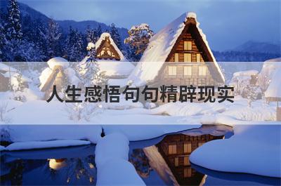 人生感悟句句精辟现实