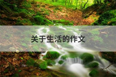 关于生活的作文