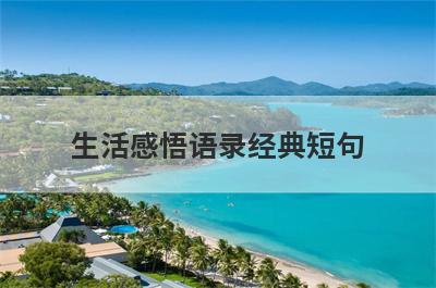 生活感悟语录经典短句