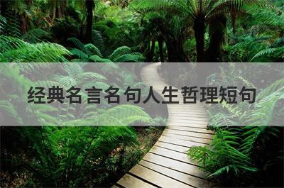 经典名言名句人生哲理短句
