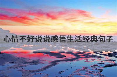 心情不好说说感悟生活经典句子