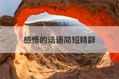 感悟的话语简短精辟