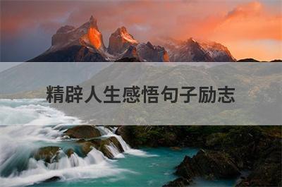 精辟人生感悟句子励志