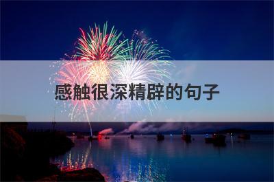 感触很深精辟的句子