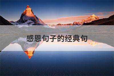 感恩句子的经典句