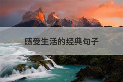 感受生活的经典句子