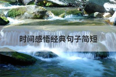 时间感悟经典句子简短