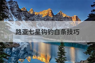 路亚七星钩钓白条技巧