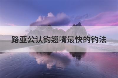 路亚公认钓翘嘴最快的钓法