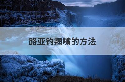路亚钓翘嘴的方法