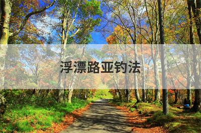 浮漂路亚钓法