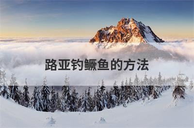 路亚钓鳜鱼的方法