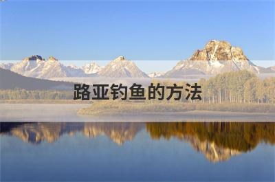 路亚钓鱼的方法