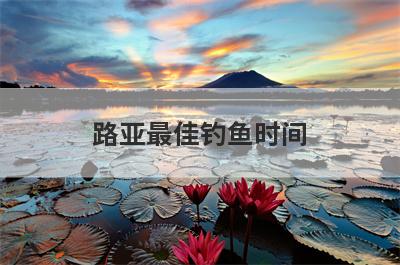 路亚最佳钓鱼时间