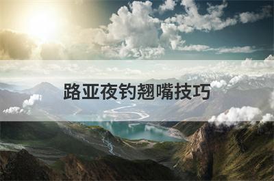 路亚夜钓翘嘴技巧