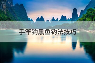 手竿钓黑鱼钓法技巧