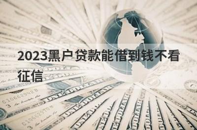 2023黑户贷款能借到钱不看征信(负债太多可以贷款的口子)