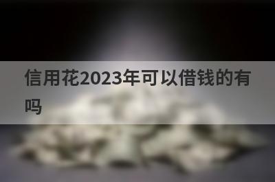 信用花2023年可以借钱的有吗？试试信用很黑也能借到钱的贷款平台