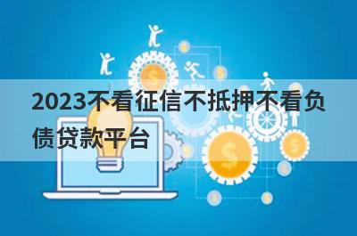 2023不看征信不抵押不看负债贷款平台 独家盘点5个负债高征信花有逾期能下款的平台