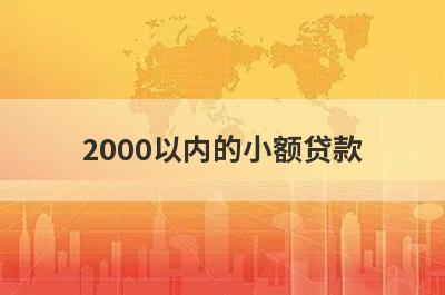 2000以内的小额贷款（小额度1000元秒下款）