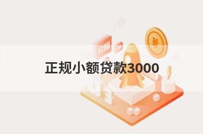 正规小额贷款3000，小额贷款借1000