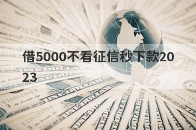借5000不看征信秒下款2023 盘点5个能借到钱的网贷平台
