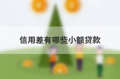 信用差有哪些小额贷款？这几个简单快速信用差秒批
