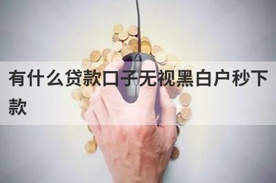 有什么贷款口子无视黑白户秒下款？精选五个好下款的贷款