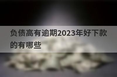 负债高有逾期2023年好下款的有哪些？整理5个双黑有逾期必下款口子