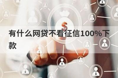 有什么网贷不看征信100%下
款
