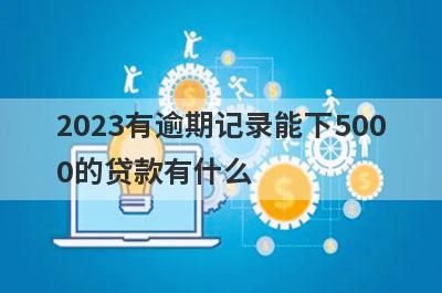 2023有逾期记录能下5000的贷款有什么？试试这5个能借5000的口子