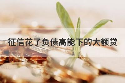 征信花了负债高能下的大额贷(信用不好可能放款的app)