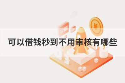 可以借钱秒到不用审核有哪些？独家盘点5个借钱快速到账的口子