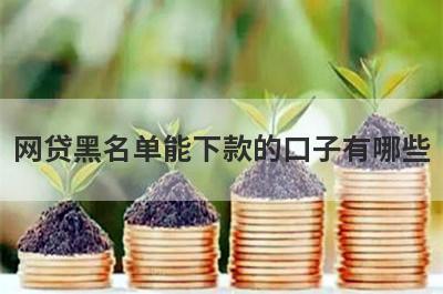 网贷黑名单能下款的口子有哪些？独家盘点2023年征信不好秒下的平台