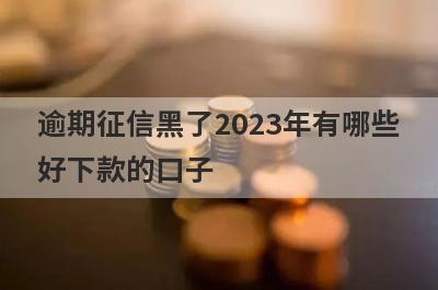 逾期征信黑了2023年有哪些好下款的口子？精选5个正在逾期秒到账app