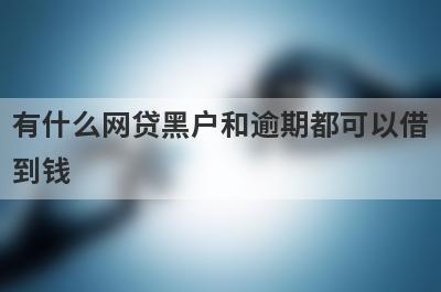 有什么网贷黑户和逾期都可以借到钱 盘点5个网贷黑户和逾期都可以借到钱
