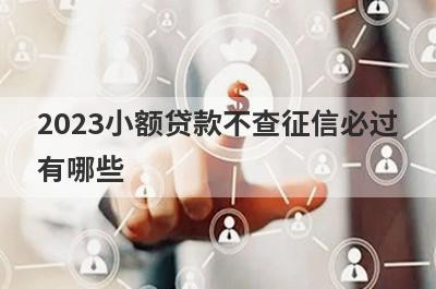 2023小额贷款不查征信必过有哪些？被拒多次了还能贷款的平台