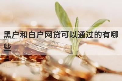 黑户和白户网贷可以通过的有哪些？试试黑户和白户不用审核就下款口子