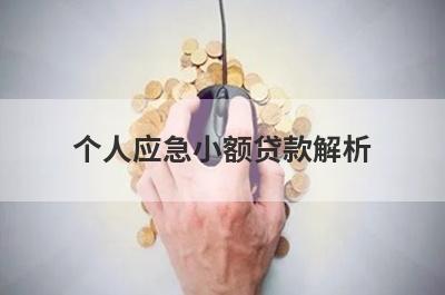 个人应急小额贷款解析，这5个都能满足不同的借款需求