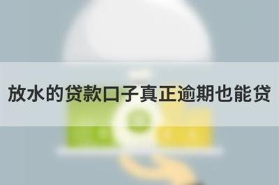 放水的贷款口子真正逾期也能贷 小额贷款最可靠直接到账1000