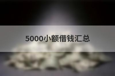 5000小额借钱汇总，5个快速借钱渠道，轻松解决急需用钱！