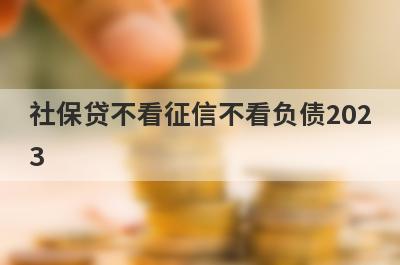 社保贷不看征信不看负债2023 短期贷款不看征信