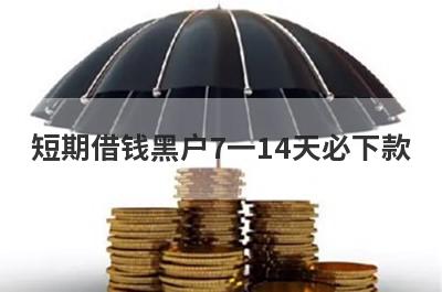 短期借钱黑户7一14天必下款，五个小额贷款平台汇总，总有一个适合你