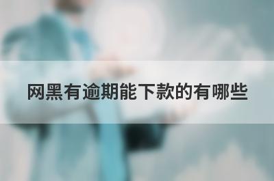 网黑有逾期能下款的有哪些？这几个贷款平台网黑有逾期也能下款